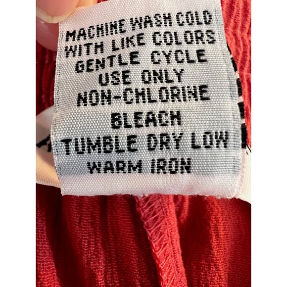 Alfred Dunner Burnt Orange Drawstring Stretch Gauze Wide Leg Pants Size 18 - Picture 9 of 10